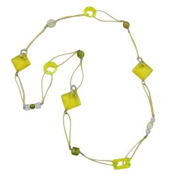 necklace yellow green 100cm