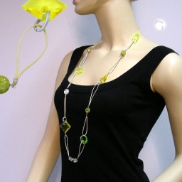 necklace yellow green 100cm