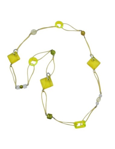 necklace yellow green 100cm