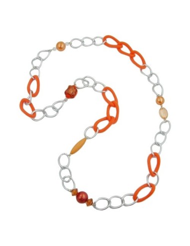 necklace curb chain beads 95cm