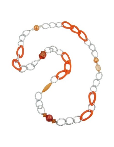necklace curb chain beads 95cm