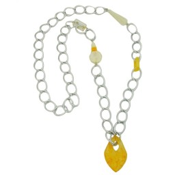 necklace curb chain beads 100cm