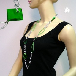 necklace curb chain with rubber 100cm