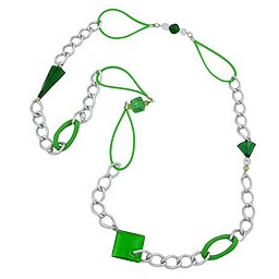 necklace curb chain with rubber 100cm