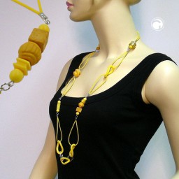 necklace curb chain with rubber 95cm