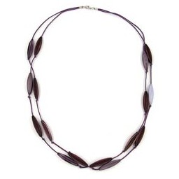 necklace olive leaf beads purple